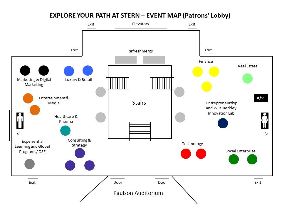 Explore Your Path Expo Map NYU Stern